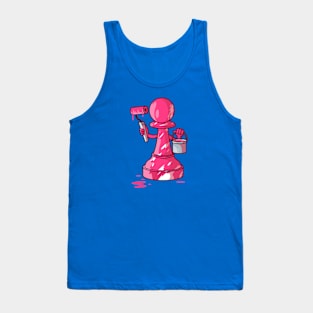 Be Different // Chess Pawn with Pink Paint Tank Top